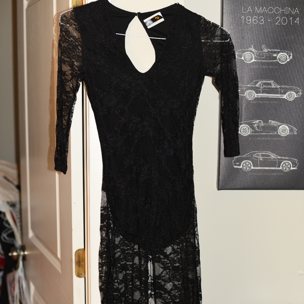 Lace dress with bodysuit cover